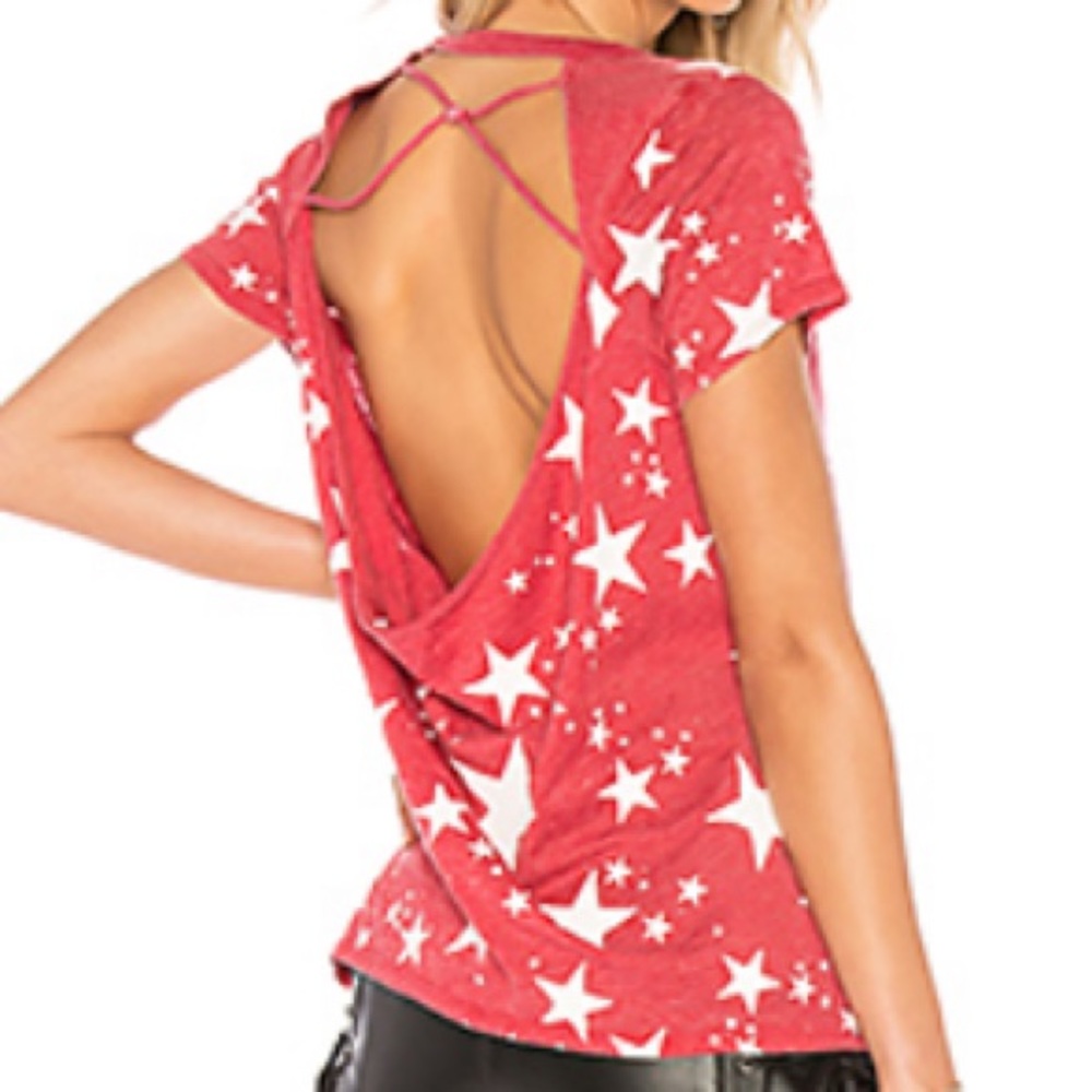 Vintage Jersey Strappy Drape Back Tee